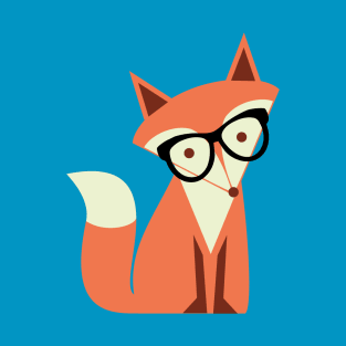 Cute Cartoon Hipster Fox T-Shirt