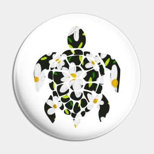 Flower Sea Turtle Pin