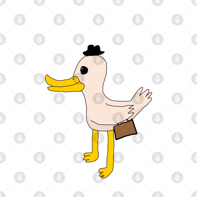 A duck with a Brief Case by Usagicollection