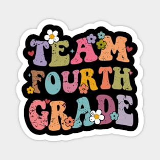 Team 4th Grade Groovy Back to School Gifts Teacher Student Magnet