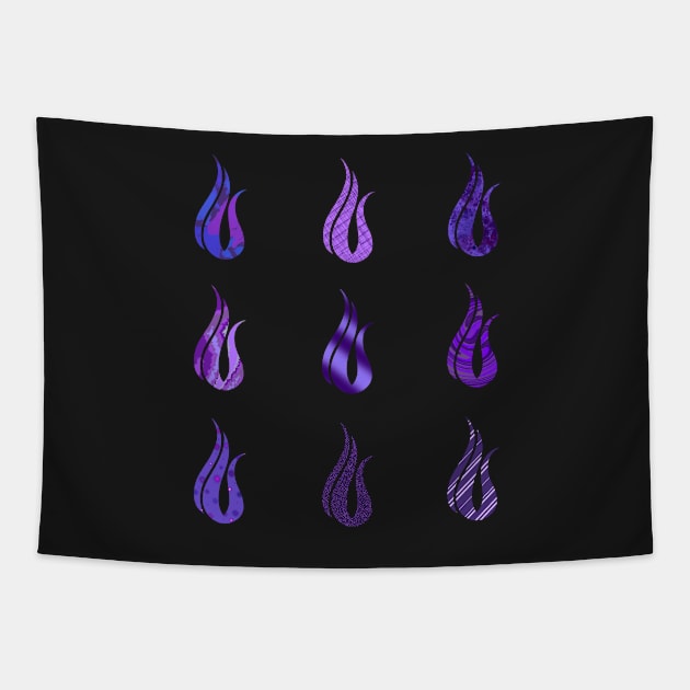 Eating Disorder Recovery Violet/Purple Sticker Pack Tapestry by GrellenDraws