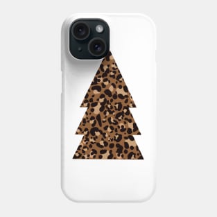 Christmas tree made of leopard pattern Phone Case