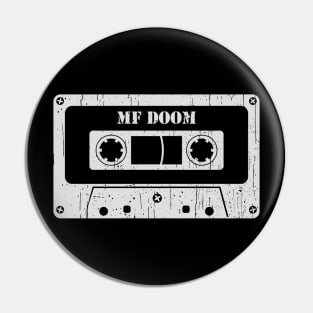 MF Doom - Vintage Cassette White Pin