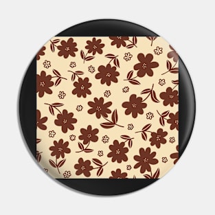 Coffee and cream tossed floral Pin