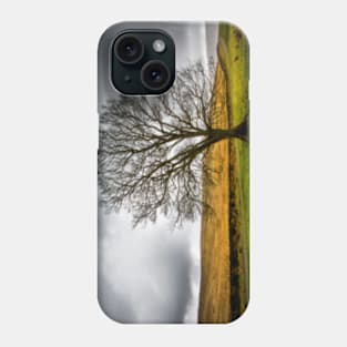 Single tree in stormy weather Phone Case