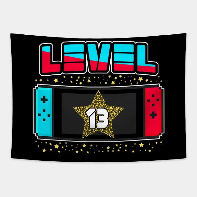 Level 13 Birthday Gifts Boy 13 Years Old Video Games Tapestry by Tun Clothing