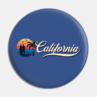 Retro California Surfing Pin