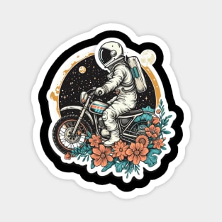 astronauts riding motobike Magnet