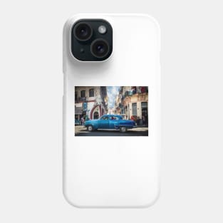 American car from the 50's in Havana, Cuba Phone Case