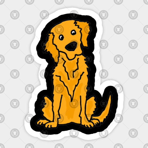 Cute Golden Retriever Puppy Dog Cartoon Golden Retriever