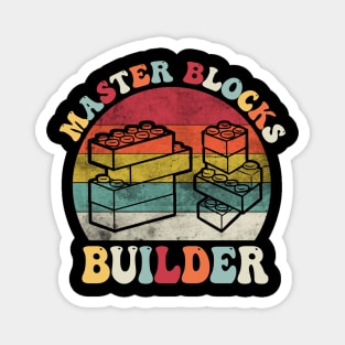 Birthday Master Brick Block Builder Magnet