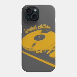 Yellow Turntable And Vinyl Record Illustration Phone Case