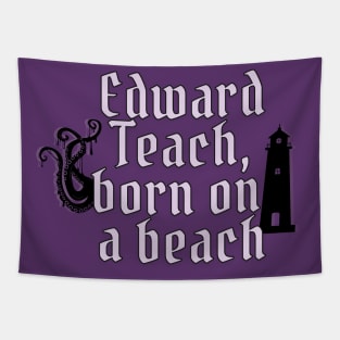 Edward Teach, born on a beach Tapestry