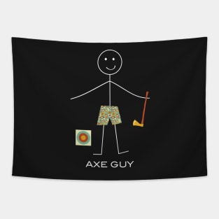 Funny Mens Axe Throwing Tapestry