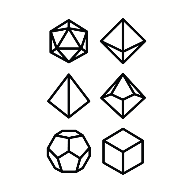 Polyhedral Dice Icons RPG D20 by OfficialTeeDreams