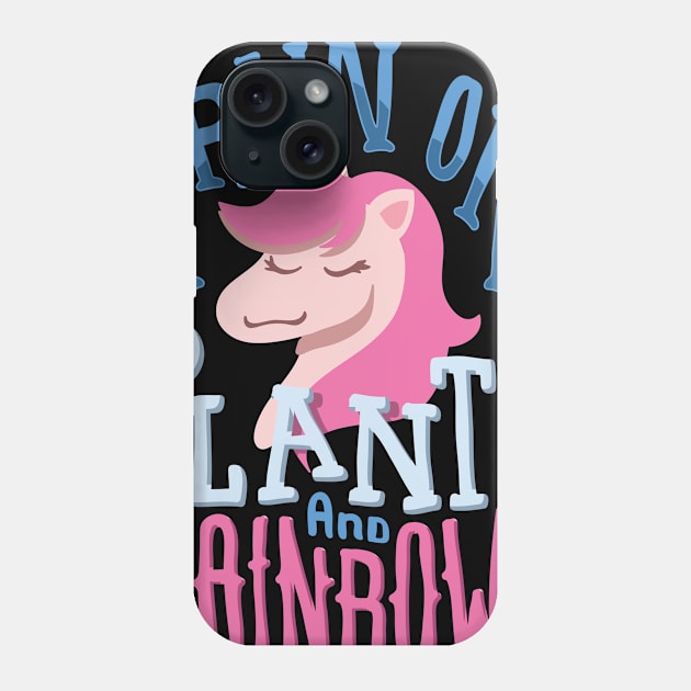 Funny Vegan Shirts I vegetarian unicorn gift Phone Case by biNutz