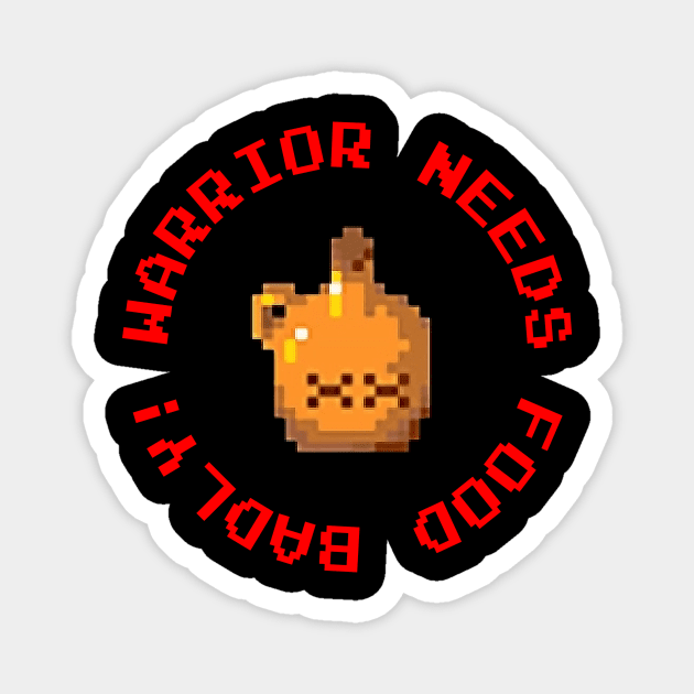 Gauntlet Arcade - Warrior Needs Food Badly Magnet by onekdesigns