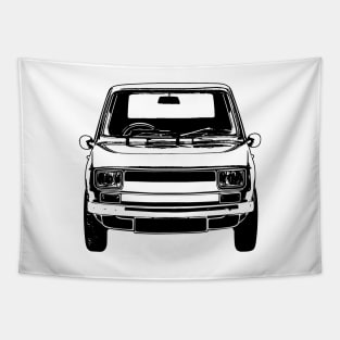 Fiat 126p Maluch Sketch Art Tapestry