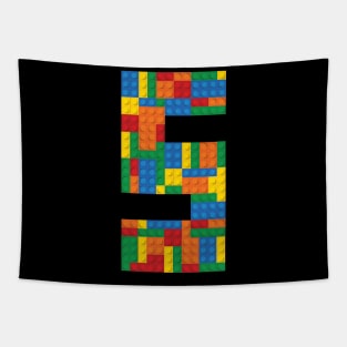 Fifth Birthday Lego Blocks Tapestry