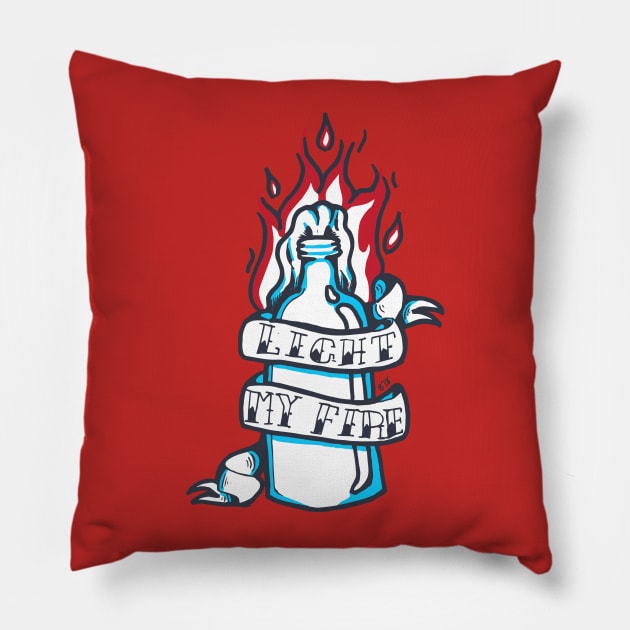 Light My Fire Pillow by Brieana