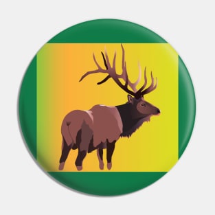 Elk in the Morning Pin