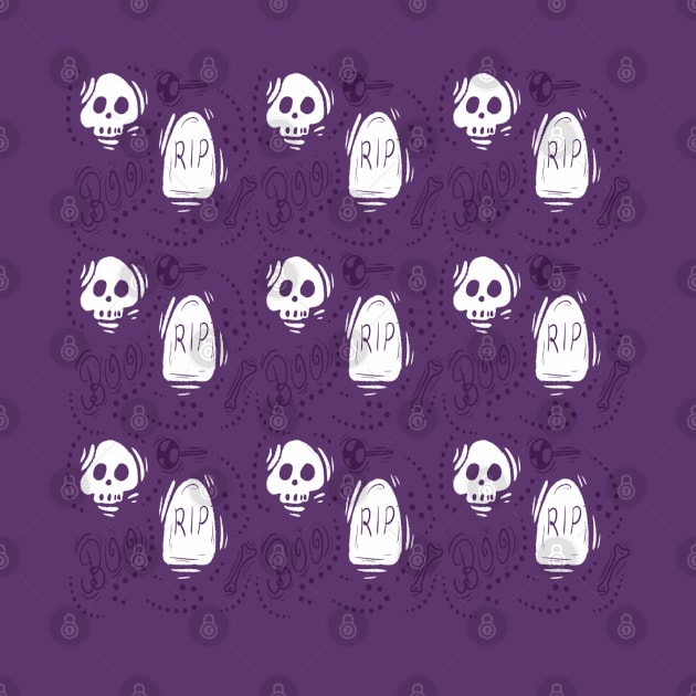 Halloween skull pattern by Xatutik-Art