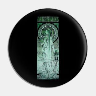 Art Nouveau - La Trappistine Alphonse Mucha Vintage Pin