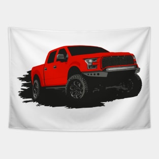 Red Raptor pickup Tapestry