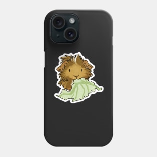 Abyssinian Guinea Pig With Lettuce Phone Case