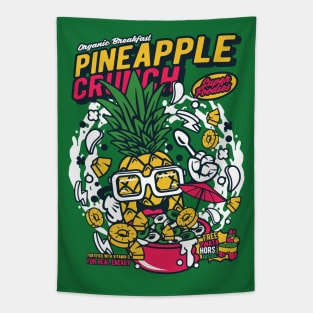 Retro Cereal Box Pineapple Crunch // Junk Food Nostalgia // Cereal Lover Tapestry