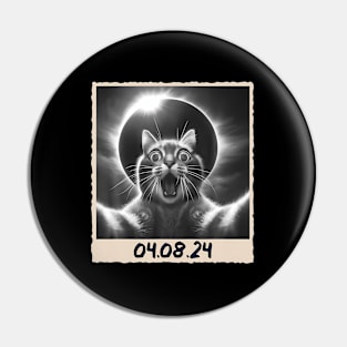 Solar Eclipse 2024 04.08.24 ny Solar Eclipse Cat Selfie Pin