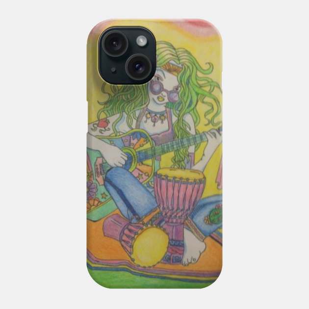 Peace Hippy Phone Case by ChaChaDivineArt