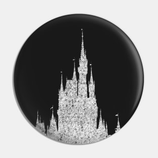 Distressed Magic Castle Silhouette Pin