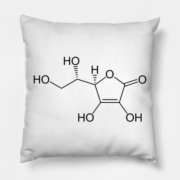 Vitamin C Ascorbic Acid C6H8O6 Pillow by Zeeph