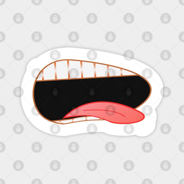 Funny tongue - mouth - Face Design Magnet by FromHamburg
