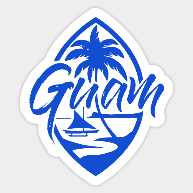 Guam Island Blue Decal Guam Sticker Teepublic
