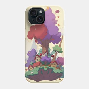 Kawaii Autumn Island Clouds Village Phone Case