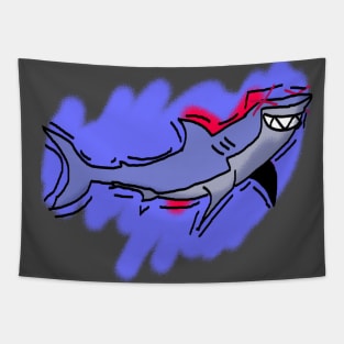 Messy Shark Design Tapestry