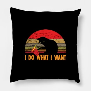 I Do What I Want Cat  cate lover , kitty , kitten Pillow