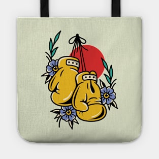 Boxing Gloves Flowers Tote