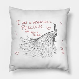 Proud peacock Pillow