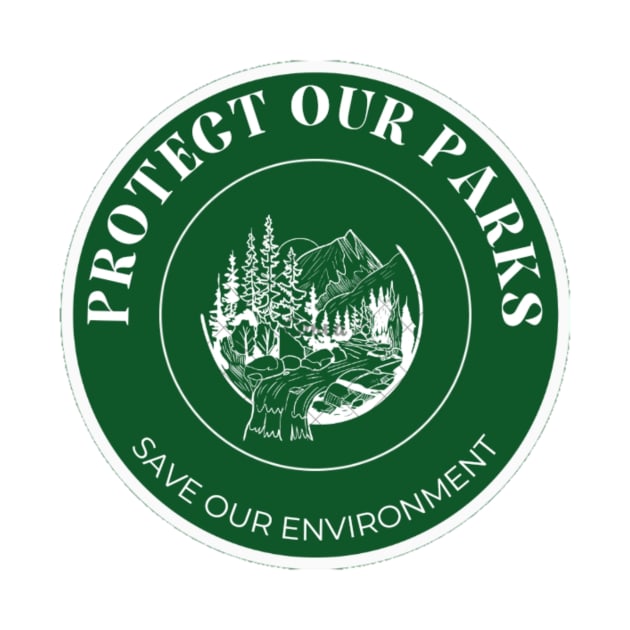 Protect our parks green print by Sinkos