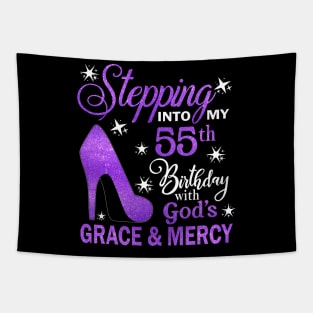 Stepping Into My 55th Birthday With God's Grace & Mercy Bday Tapestry