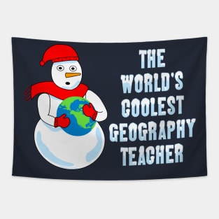 World's Coolest Geography Teacher Tapestry