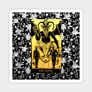 Floral Tarot Print - The Devil Magnet