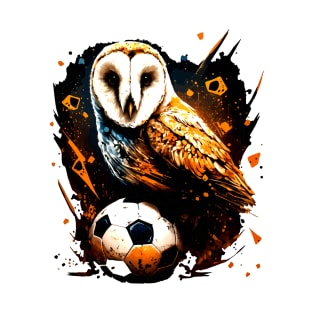 Barn Owl Sports Player Soccer Futball Football - Graphiti Art Graphic Trendy Holiday Gift T-Shirt