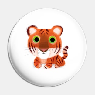 Baby Tiger White Pin