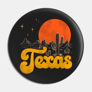Vintage State of Texas Mid Century Distressed Aesthetic Pin