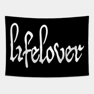 Lifelover White Logo Tapestry