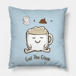 cat poo chino Pillow